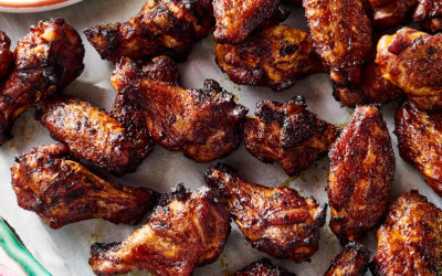 Smoked Wings with Horseradish White BBQ Sauce