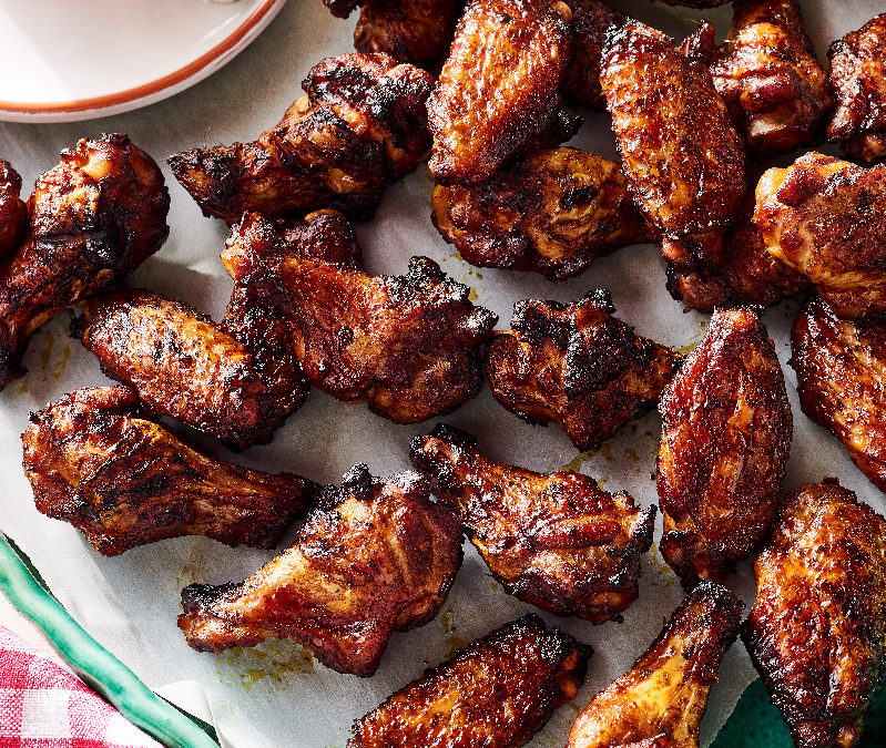 Smoked Wings with Horseradish White BBQ Sauce