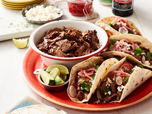 Brisket Tacos with Pickled Red Onions - Dale' s Brisket Tacos